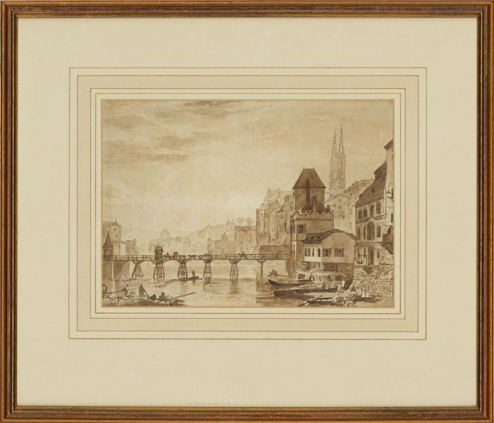 After J.M.W. Turner - Framed Late 19th Century Watercolour, Study of Basel