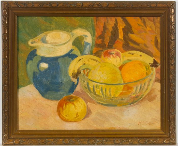 Henry E. Foster (1921-2010) - 1956 Oil, Still Life with a Blue Jug