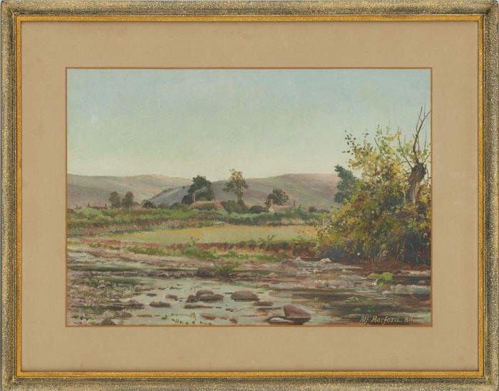 Alfred Harford RWA (1848-1915) - 1886 Oil, Mountain Stream, North Wales