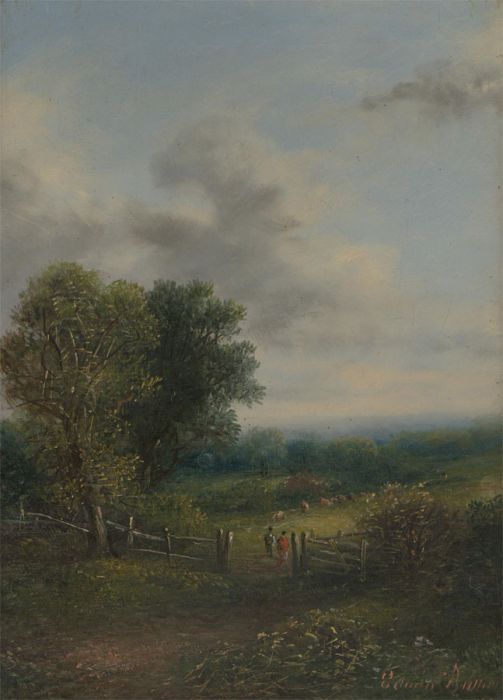 Edwin Buttery - Signed Late 19th Century Oil, Pastoral Landscape
