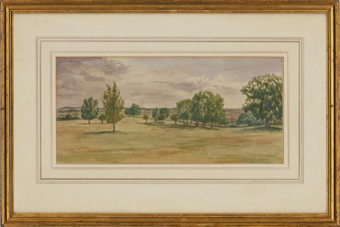 Framed Mid 20th Century Watercolour - Bircher Hall, Leominster, Herefordshire