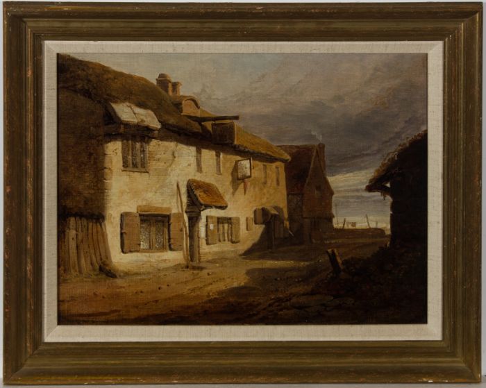 E. Prout - Framed Late 19th Century Oil, Coastline Cottages