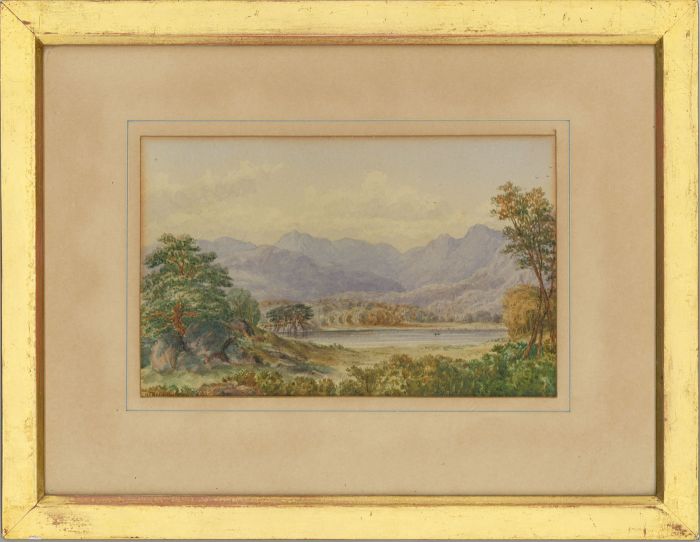 Framed 1873 Watercolour - Blue Mountains