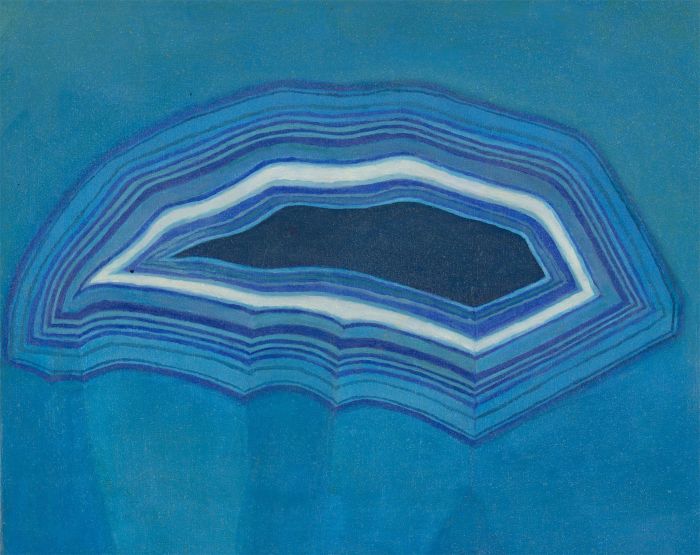 June Walsh (b.1930) - 2007 Oil, Out of the Blue