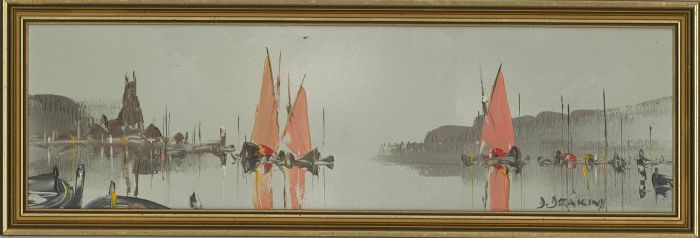 David Deakins (b.1944) - 20th Century Acrylic, Sailing Boats