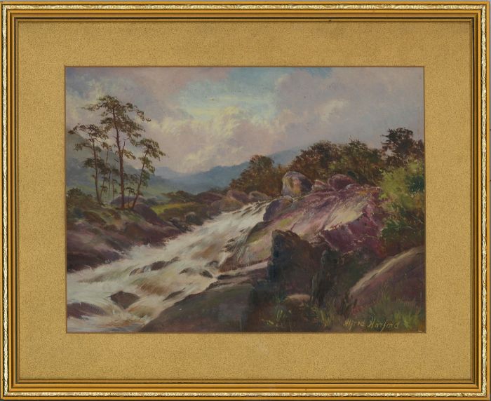 Alfred Harford RWA (1848-1915) - c.1895 Oil, Nr. Aberglaslyn, North Wales