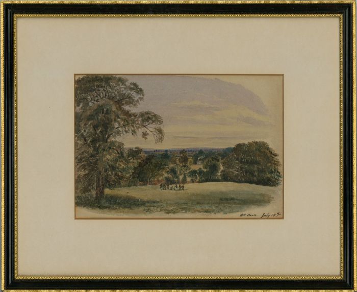Fine Late 19th Century Watercolour - Parkland Scene with Figures