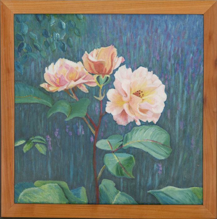 June Walsh (b.1930) - Framed Contemporary Oil, Floral Still Life