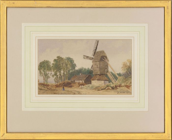 Abraham Hulk the Younger (1851-1922) - Late 19th Century Watercolour, Windmill 