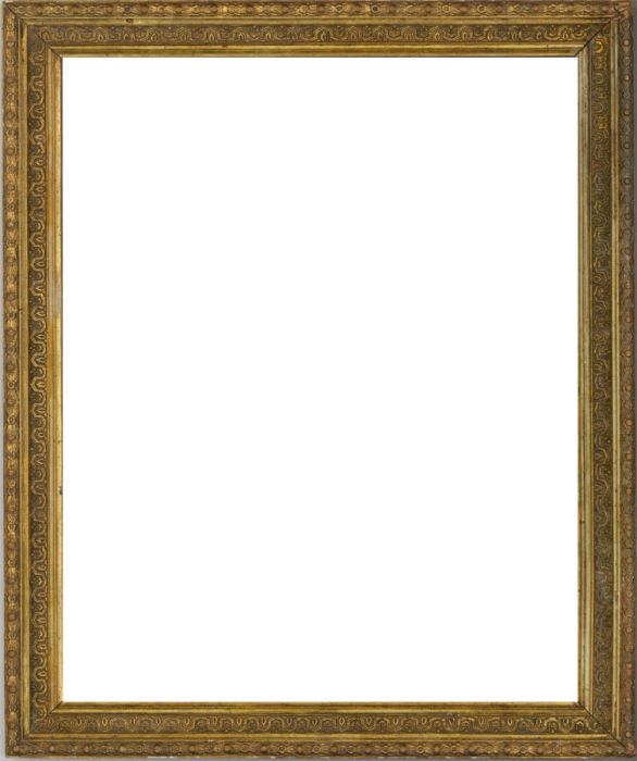 Late 19th Century Picture Frame - Ornate Gilt Geometric Mouldings