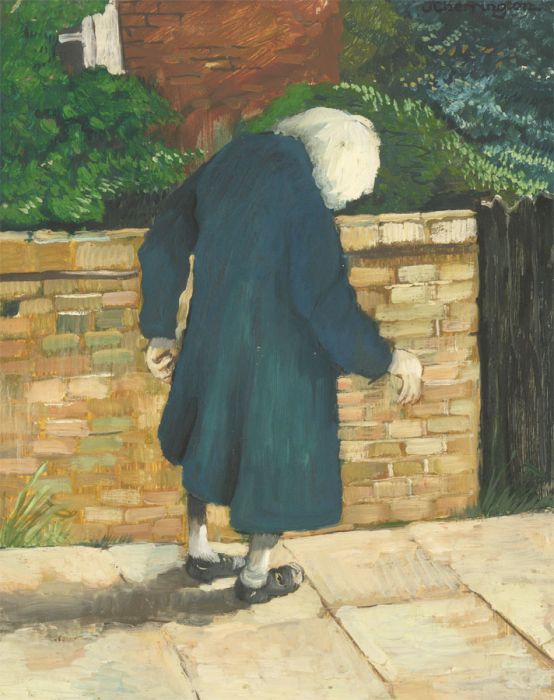 John Cherrington (1931-2015) - Signed 20th Century Oil, An Elderly Lady