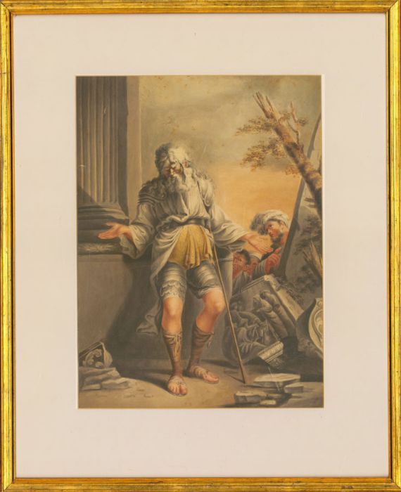 After Salvator Rosa (1615-1673) - Early 19th Century Watercolour - Belisarius