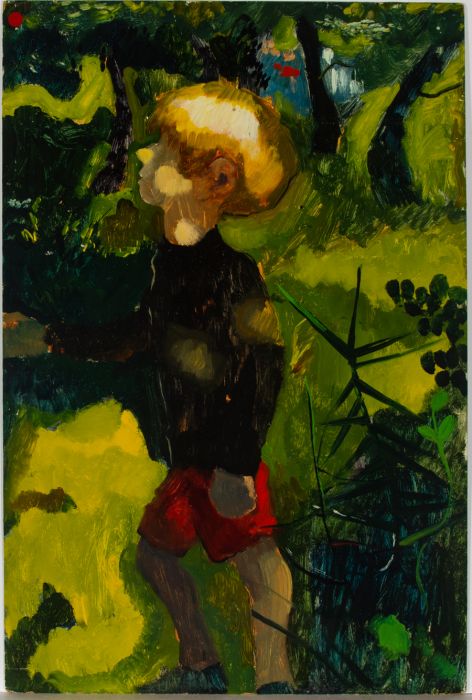 John Cherrington (1931-2015) - 20th Century Oil, Abstract Portrait of a Boy