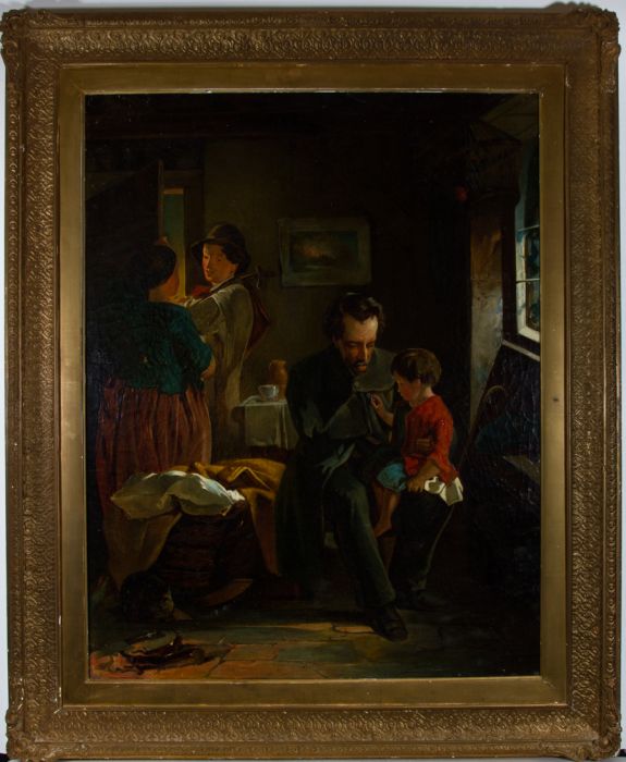 Fine Late 19th Century Oil - Glory, An Interior Scene