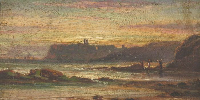 Late 19th Century Oil - Sunset Coastline