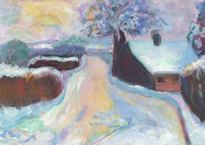 Edith Birkin (1927-2018) - 20th Century Oil, Winter Sunrise