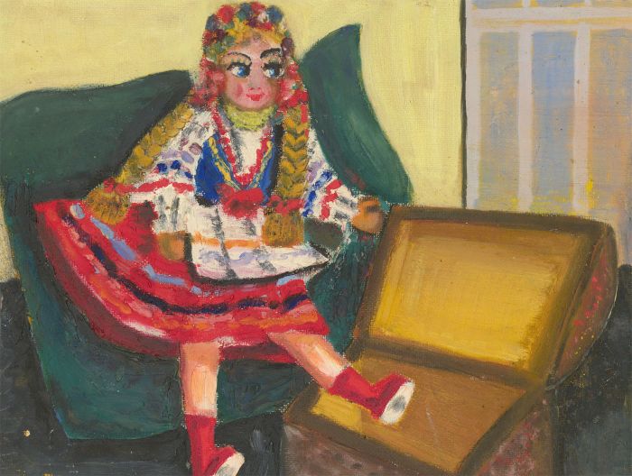Edith Birkin (1927-2018) - 20th Century Oil, Ukrainian Doll