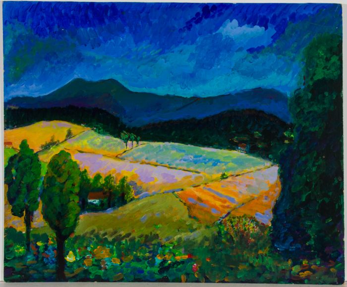 Edith Birkin (1927-2018) - 20th Century Acrylic, French Summer Landscape