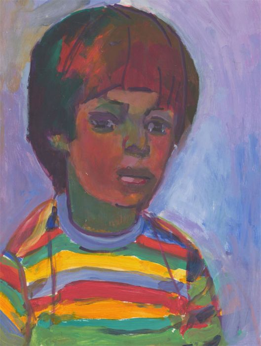 Edith Birkin (1927-2018) - 20th Century Oil, Portrait of a Boy