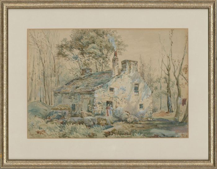 D. Harrison - Signed & Framed 1889 Watercolour, The Cottage, Isle of Man