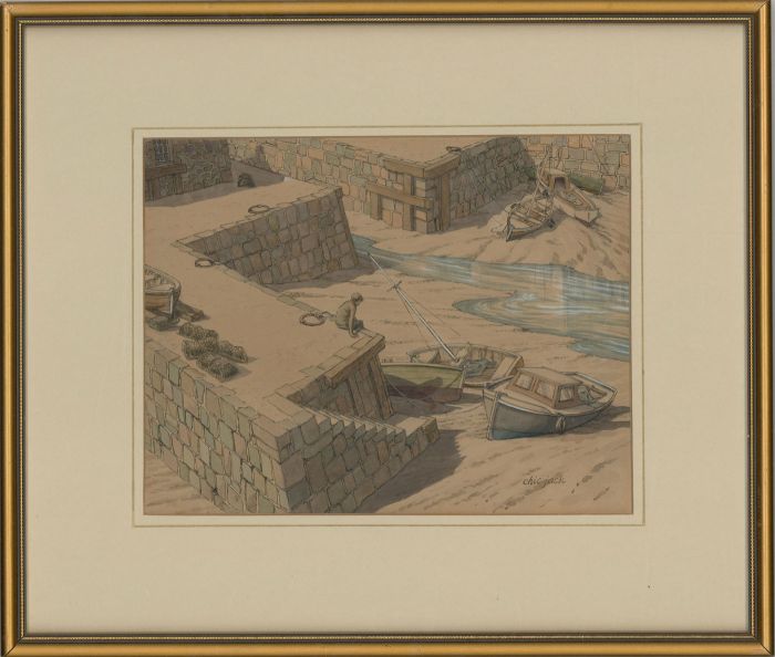 Chic D. Jack - Mid 20th Century Pen and Ink Drawing, Boyhood Playground