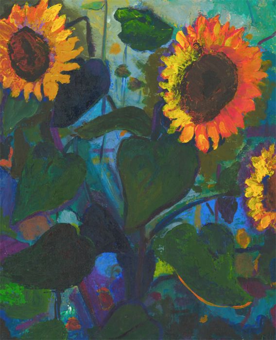 Edith Birkin (1927-2018) - 20th Century Oil, The Sunflowers