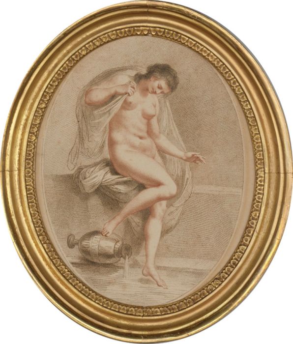 Fine Early 20th Century Picture Frame - Oval Gilt Frame with Lamb's Tongue