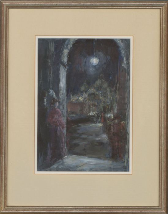 John Linfield (b.1930) NEAC - Signed & Framed 1988 Gouache, Carnevale