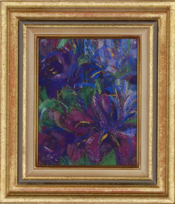 John Ivor Stewart PPPS (1936-2018) - 20th Century Pastel, Iris and Lisianthus