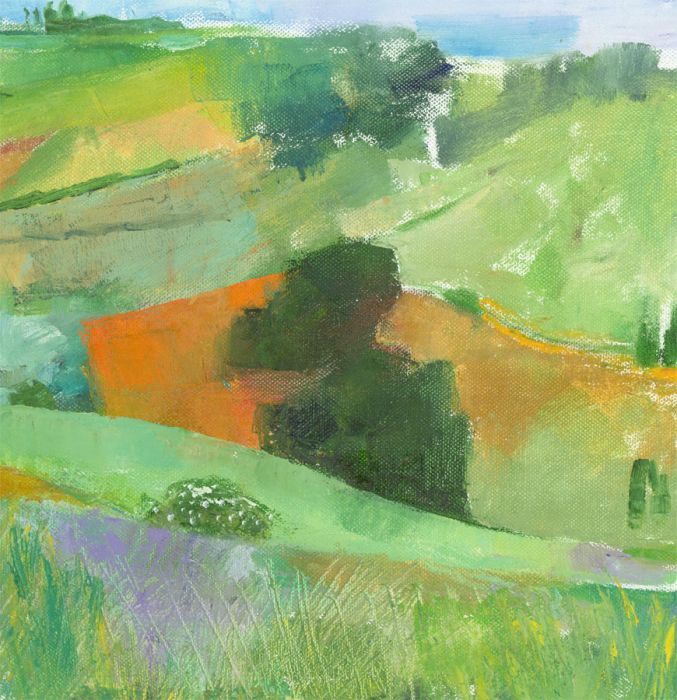 John Ivor Stewart PPPS (1936-2018) - Contemporary Acrylic, Rolling English Hills