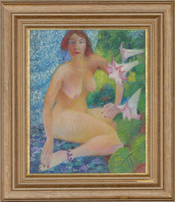John Ivor Stewart PPPS (1936-2018) - Framed 20th Century Acrylic, Odalisque