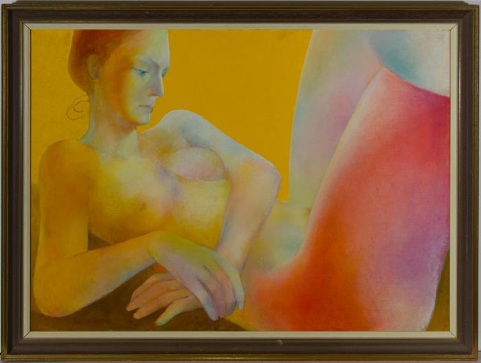 John Ivor Stewart PPPS (1936-2018) - 1980 Oil, Woman at Rest
