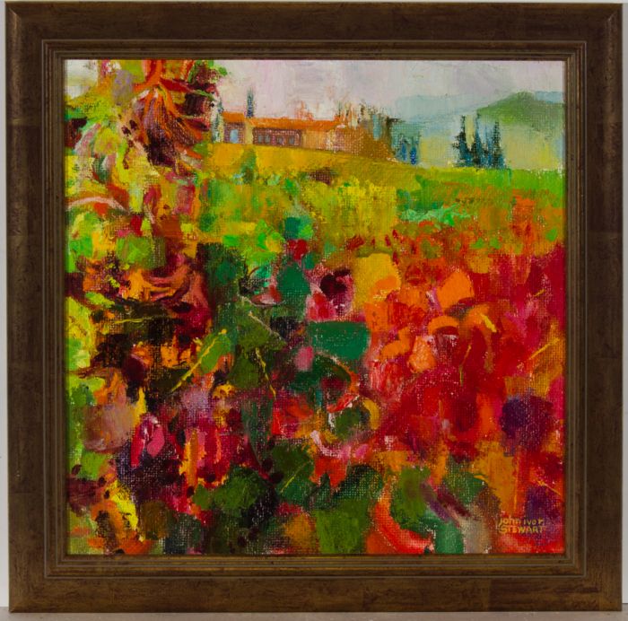 John Ivor Stewart PPPS (1936-2018) - Contemporary Oil, Lacoste Autumn Vines