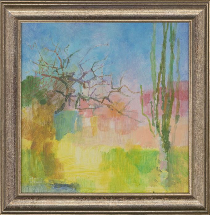 John Ivor Stewart PPPS (1936-2018) - Contemporary Oil, Morning Mists, Vetheuil