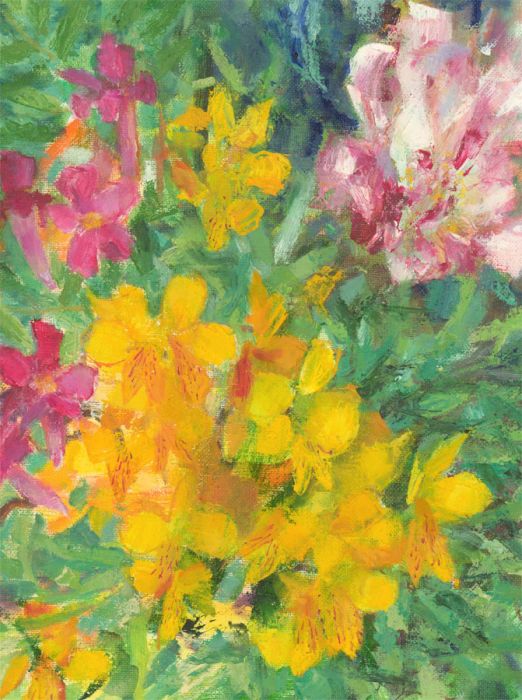 John Ivor Stewart PPPS (1936-2018) - Contemporary Acrylic, Garden Border