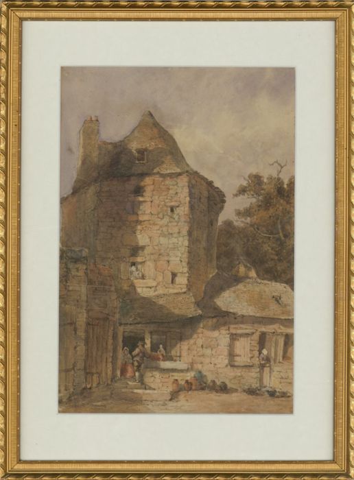 Fine Continental 19th Century Watercolour - The Visitor