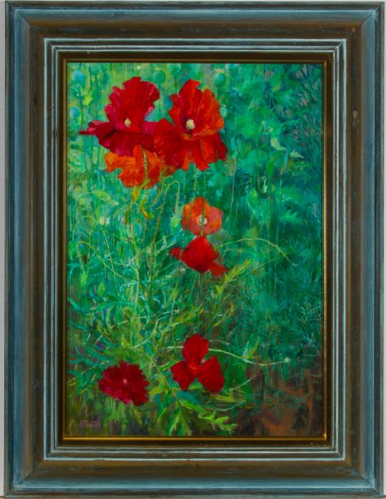 John Ivor Stewart PPPS (1936-2018) - Contemporary Acrylic, Iceland Poppies