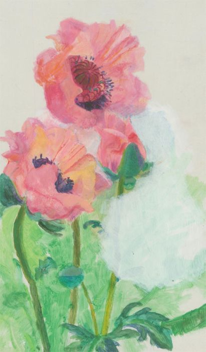 John Ivor Stewart PPPS (1936-2018) - Contemporary Acrylic, Oriental Poppy