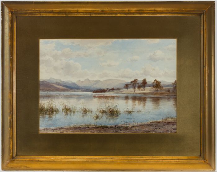 Edward Tucker Jnr (1847-1910) - Late 19th Century Watercolour, Lake Scene