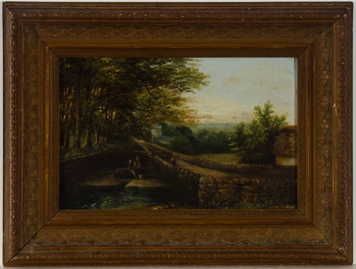 Wallis - Fine Late 19th Century Oil, Over the Wall