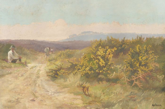 Ellen Vernon (1831-1902) - Signed Late 19th Century Oil, Landscape with Gorse