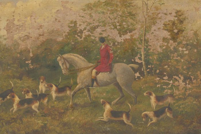 E.J. Dean - For Restoration 1910 Oil, The Hunt