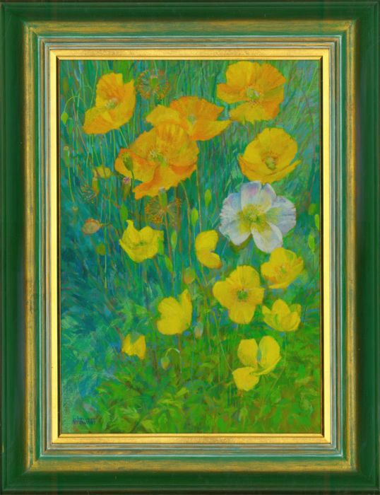 John Ivor Stewart PPPS (1936-2018) - Cont. Pastel, Kelmscott & Welsh Poppies