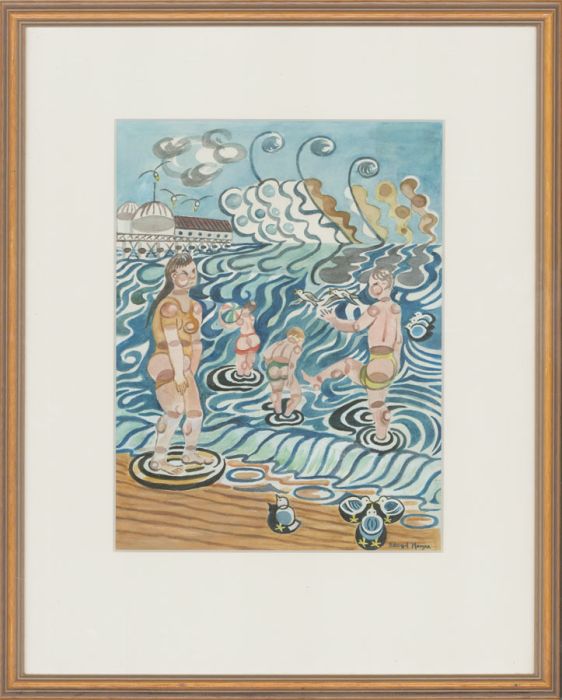 Edward Morgan (1933-2009) - 20th Century Watercolour, The Paddlers