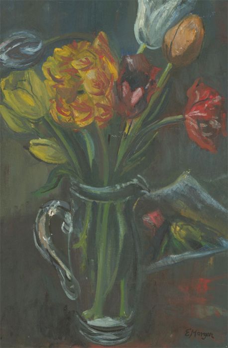 Edward Morgan (1933-2009) - 20th Century Oil, Tulips, Still Life