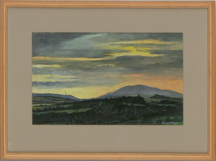 Edward Morgan (1933-2009) - 20th Century Gouache, Wrekin View from Dudley