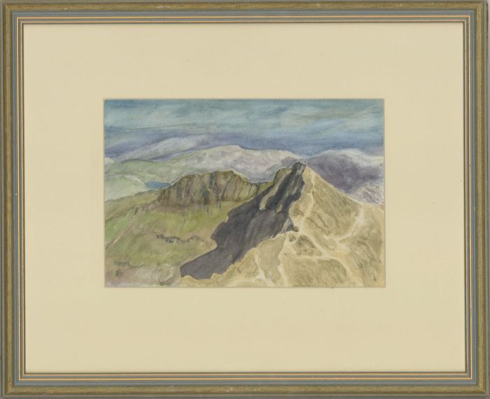 Barbara P. Morgan - Signed & Framed 20th Century Watercolour, Summit of Snowdon