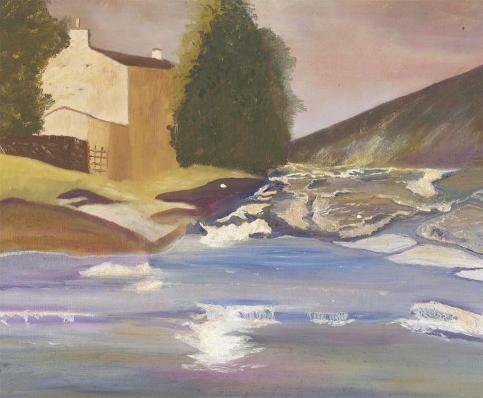 Edward Morgan (1933-2009) - 20th Century Oil, Tranquil Landscape with a River