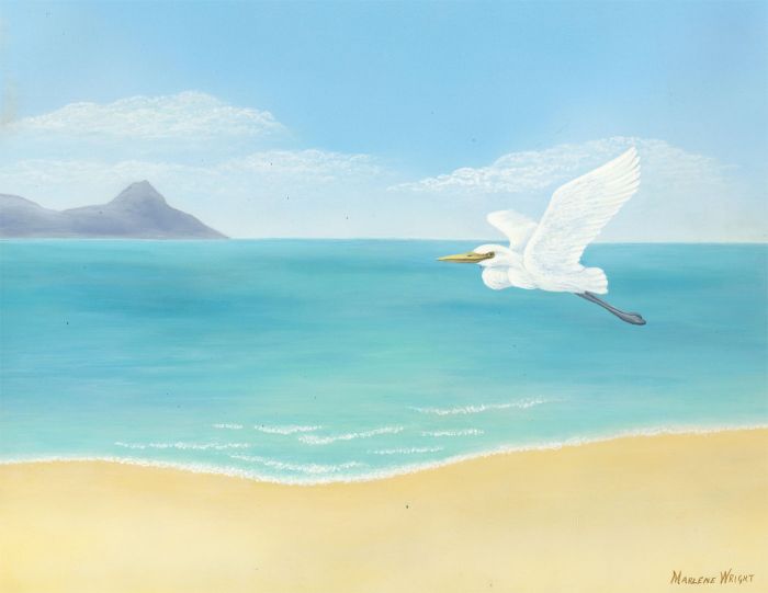 Marlene Wright - Signed Contemporary Oil, Tranquillity