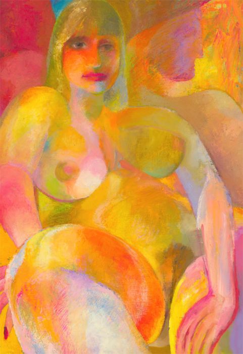 John Ivor Stewart PPPS (1936-2018) - 1981 Oil, Reclined Nude with Painted Nails